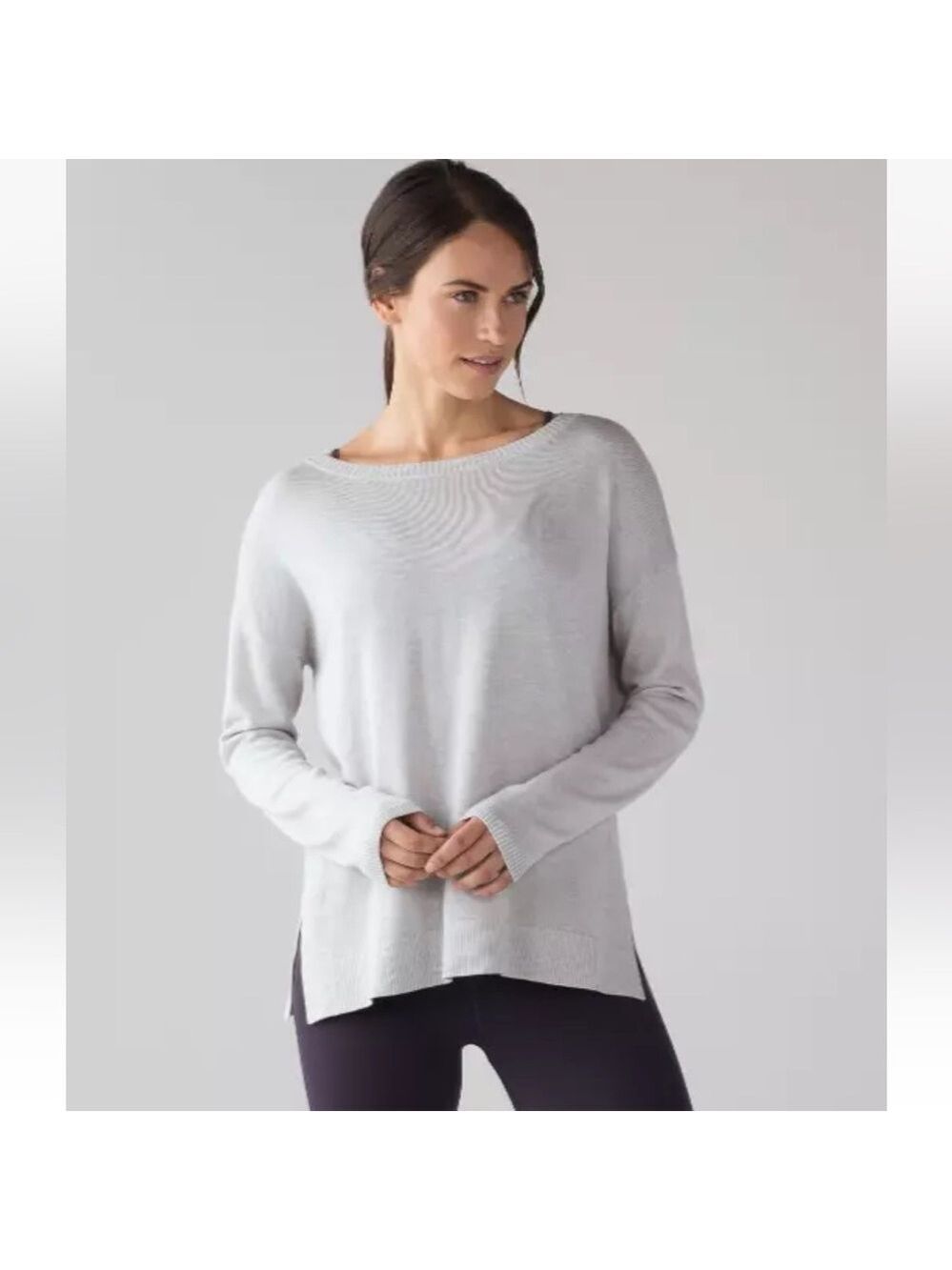 Lululemon Well Being Sweater Boolux, Mesh Loose Fit Gray Size 8?